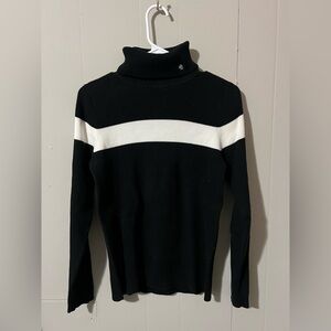 Ralph Lauren Black and White Turtleneck Sweater